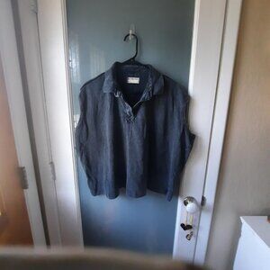 We the free Oversize sleeveless collared top - XS